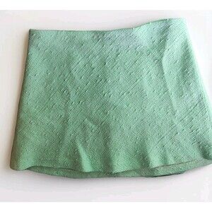 Zara Womens Tweed Skirt Mini  Spring Easter L Green Textured Mint  Short